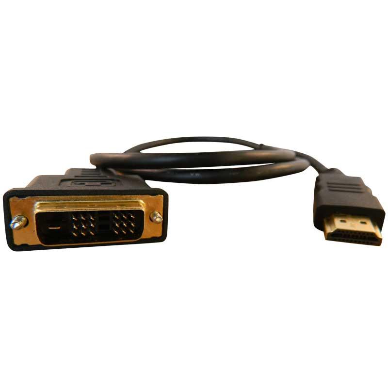 HDMI to DVI Cable for the Raspberry Pi (Gold Plated, 2m)