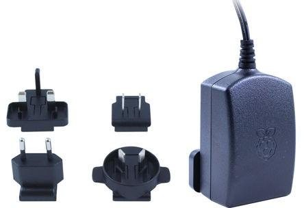 Official Raspberry Pi Power Supply - Black & Plugs