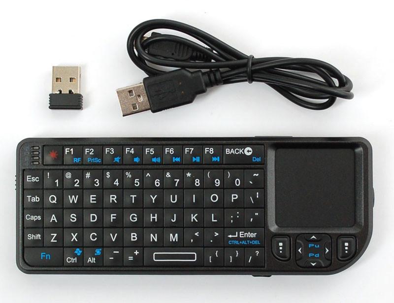 Miniature Wireless Keyboard with Touchpad for Raspberry Pi